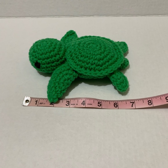 Nursery Decor Playroom Decor Stuffed Handmade Crocheted Sea Turtle - Picture 13 of 13